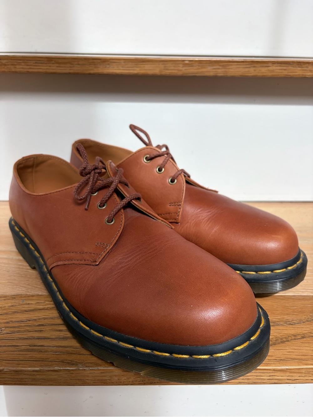 Dr. Martens 1461 Carrara Leather Oxford Shoes - Saddle Tan - Men’s 9
